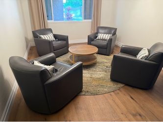 Four living room swivel chairs
