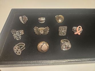 Lot of 10 Fashion Costume Rings