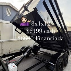 New 8x4x12 Hydraulic Utility Dump Trailer 