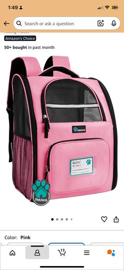 PetAmi Pet Backpack/Carrier | Pink  For small-medium pets