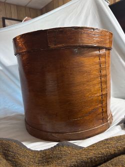 Antique Wooden Firkin Bucket