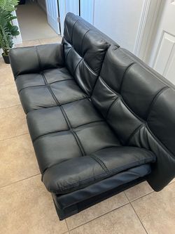 Black Pleather Futon