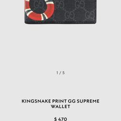 KINGSNAKE PRINT GG SUPREME WALLET 