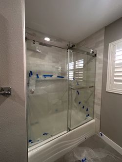 Premium Frameless Bathtub Sliding Shower Door