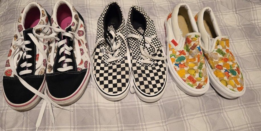 Vans, Size 6Y 6.5Y and 7.5 Women