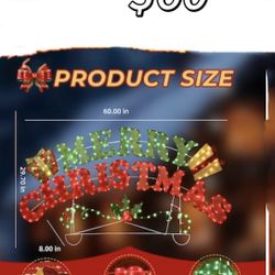 😀 Starfree 30.01-in Hanging Merry Christmas Yard decoration with Multicolor LED Lights