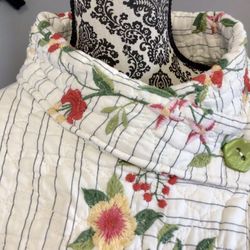 Upcycled Quilted Jacket  Poncho
