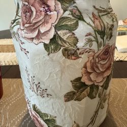 Handcrafted Decoupage Victorian Look Vase
