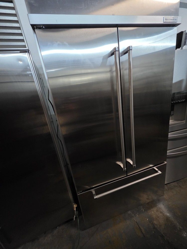 42" KITCHENAID BUILT IN FRENCH DOOR STAINLESS STEEL REFRIGERATOR