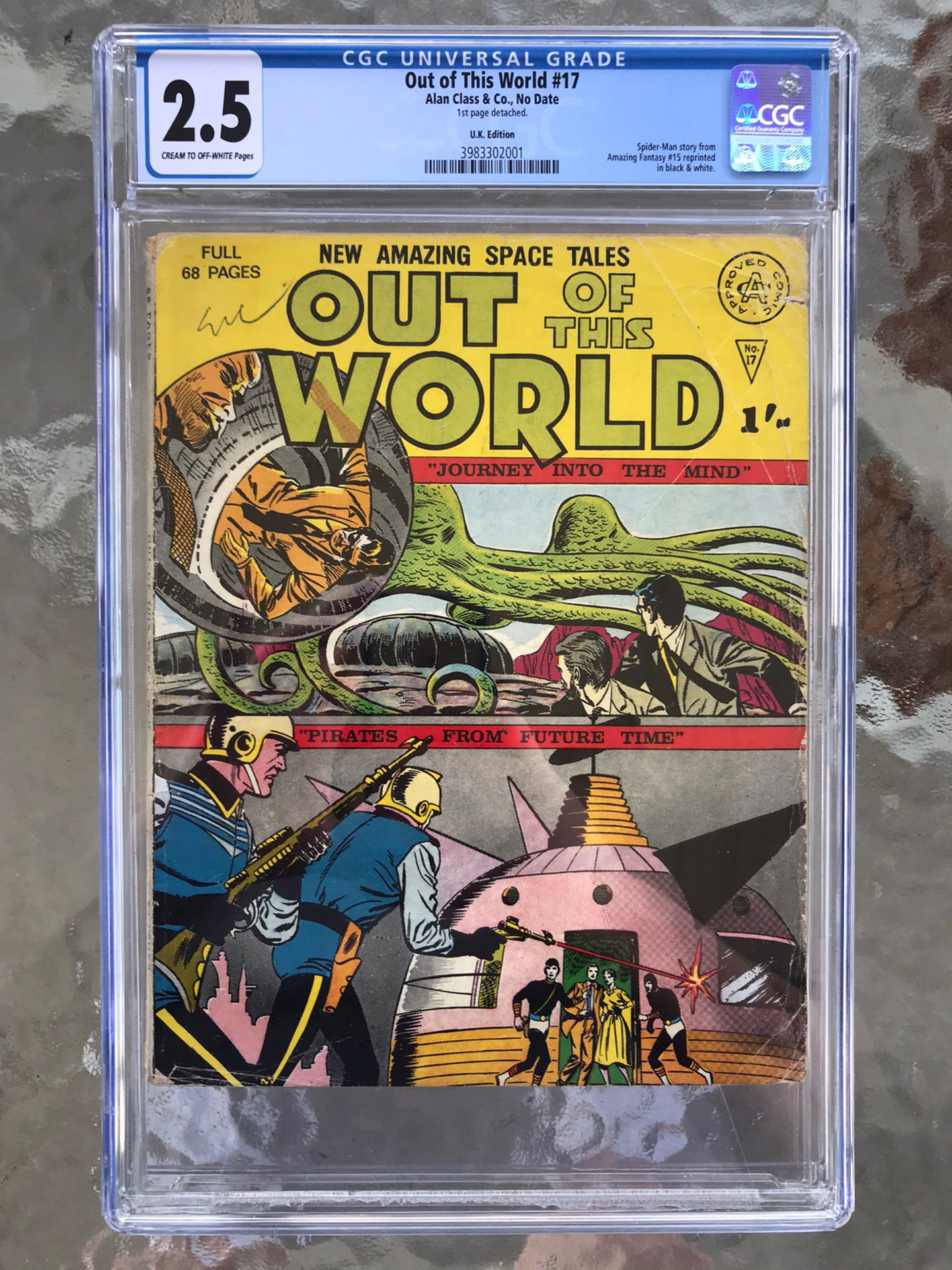 Out Of This World #17 (1964) CGC 2.5 — 1st Reprint Of Amazing Fantasy 15; UK Edition
