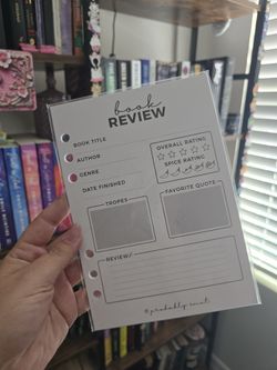 Book Review Sheets