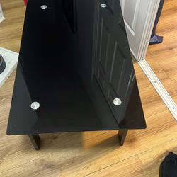 Coffee Table Black Glass 