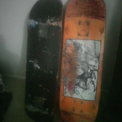 2 Used Skateboard Decks 