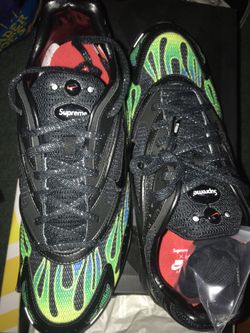 Nike Supreme zoom spectrum runners / casual fire flame black green sz 10.5 ds New