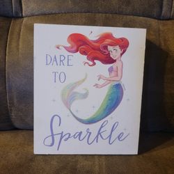 The Little Mermaid Solid Wood Wall Hanging Decor Disney Home Decor