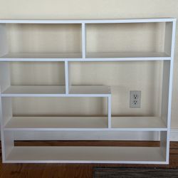 Porch & Den Montclair Lloyd Large Rectangular White Shelf Unit (31.5’’ H X 37’’ W X 7’’.75 D)