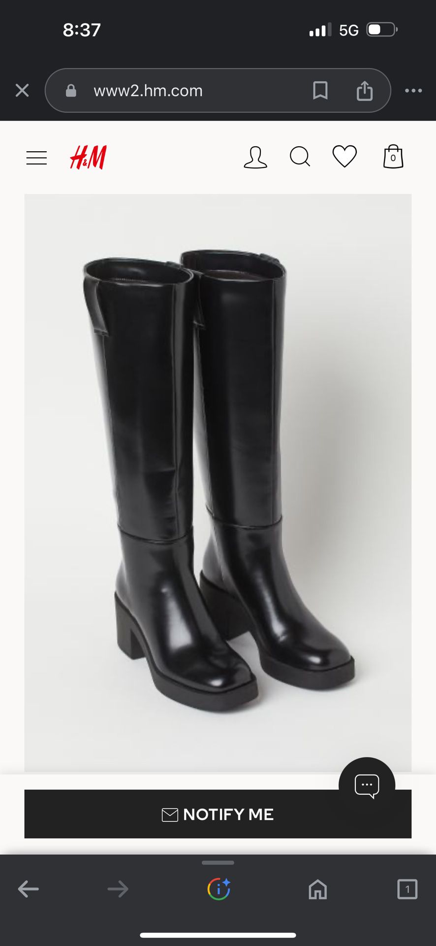 Black knee-high boots 