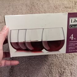 Stemless Wine Glasses 4pc