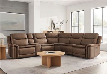 Simms Fabric Power Reclining Sectional with Power Headrests