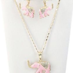 Gold Filled  Butterfly Earrings With Necklaces  And Elephant Earrings With Necklaces