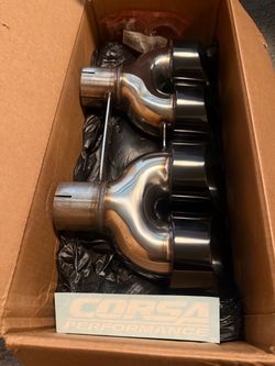 Brand new in box CORSA Extreme Black chrome tips for 2014-2019 Chevrolet Corvette Stingray/z06/zr1