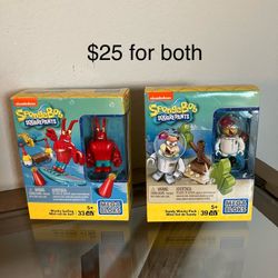 Mega Bloks SpongeBob Sandy Lobster Surfing Wacky Pack