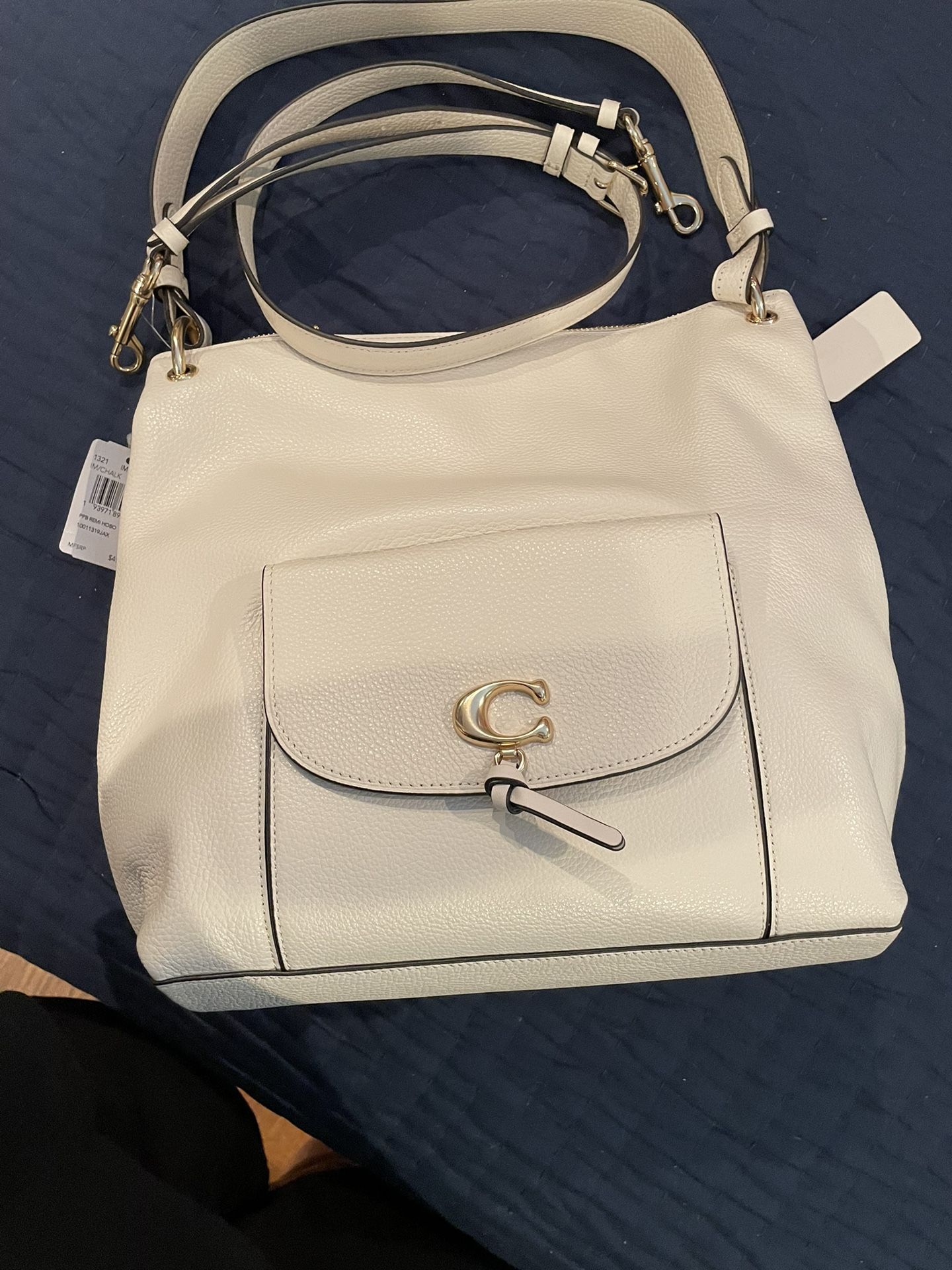 NEW COACH PEBBLE LEATHER REMI HOBO BAG
