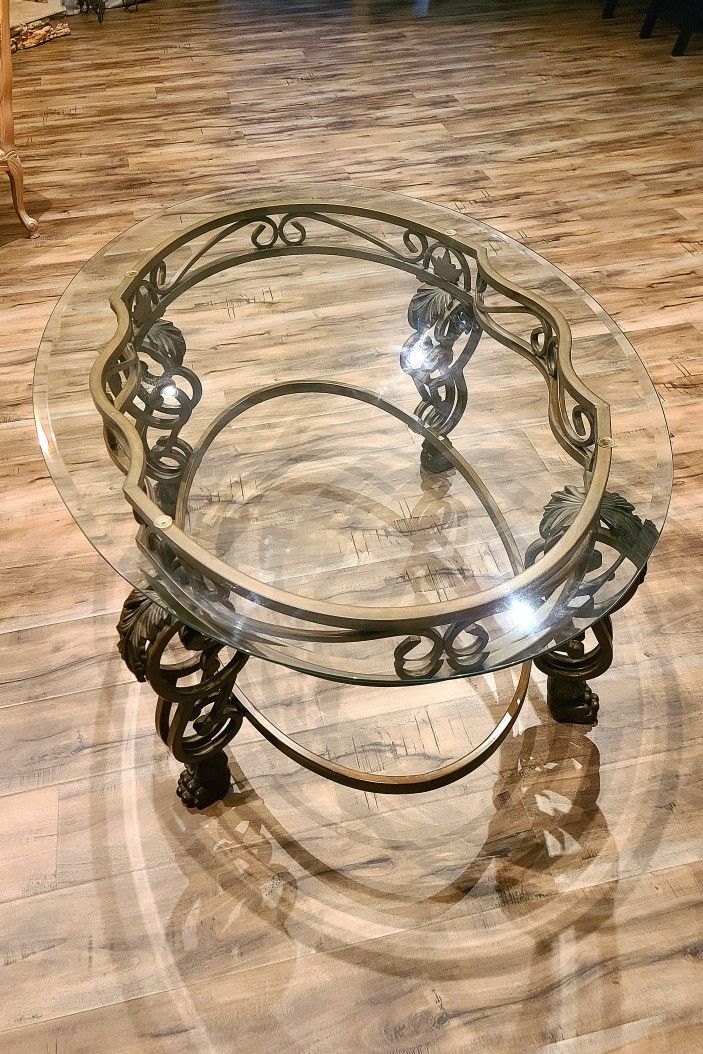Oval Glass Table