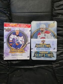 2025-26 Upper Deck Series 1 Hockey Mega Box & 2025-26 Upper Deck Hockey Series 2 Collectors Tin! NEW