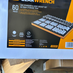 Gear wrench 60 piece SAE standard and deep socket set
