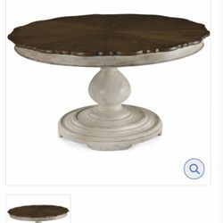 Dining table with leaf and six chairs