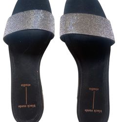 NWT Black Suede Studio ALEXANDRA Made in Brazil Size 39 or Size 8