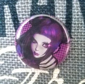 Photo Street Fighter - Juri Anime Tin Pinback Button