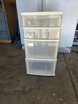 4 drawers plastic storage