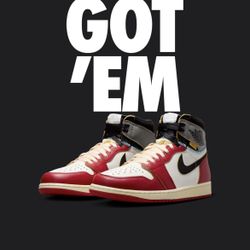 Jordan 1 Retro High OG SP Union LA Chicago Shadow 10M