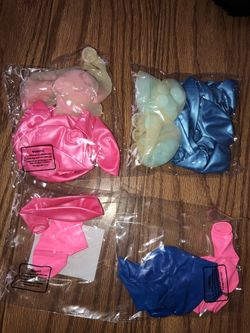 Pink and blue confetti balloons