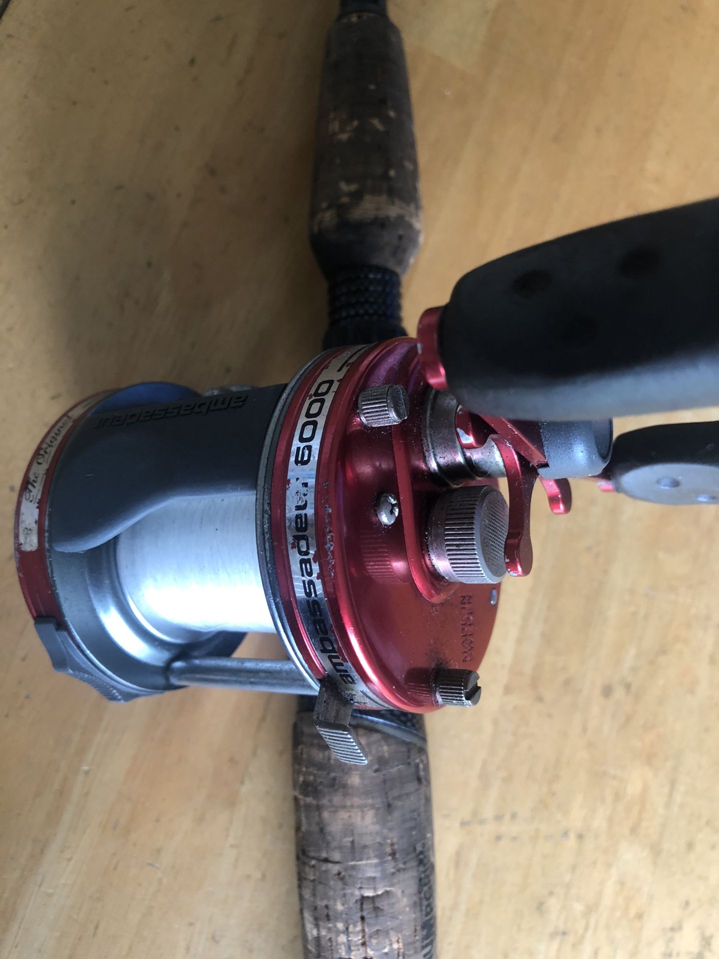 Abu Garcia 5000 with 7” rod