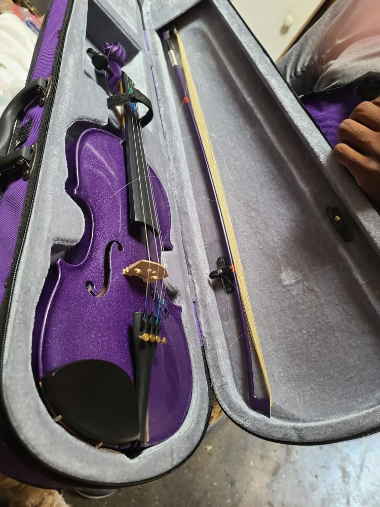 Purple sparkle kids violin
