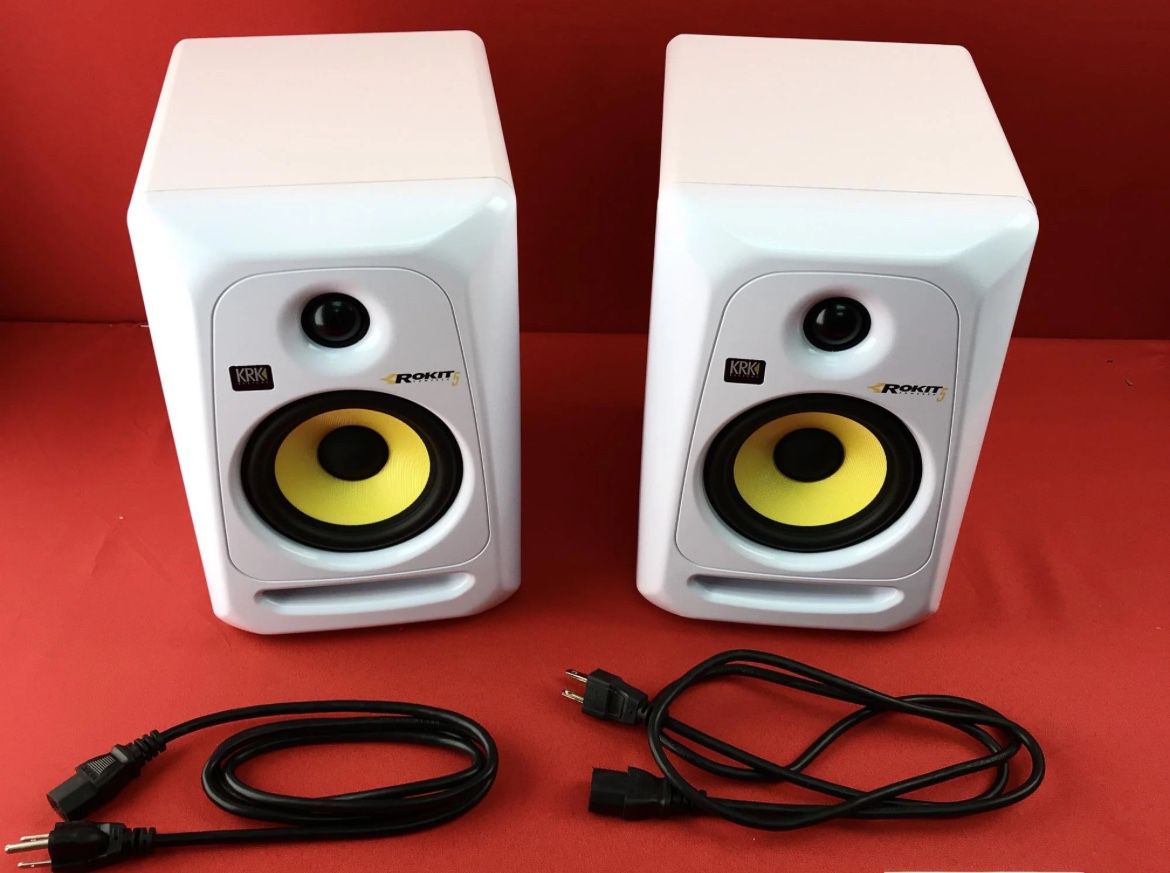 KRK Rokit 3s (Mixing Speakers) (White) 