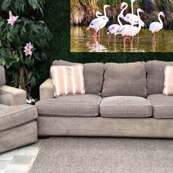 Arhaus Furniture Couch and Swivel Chair Starter Set