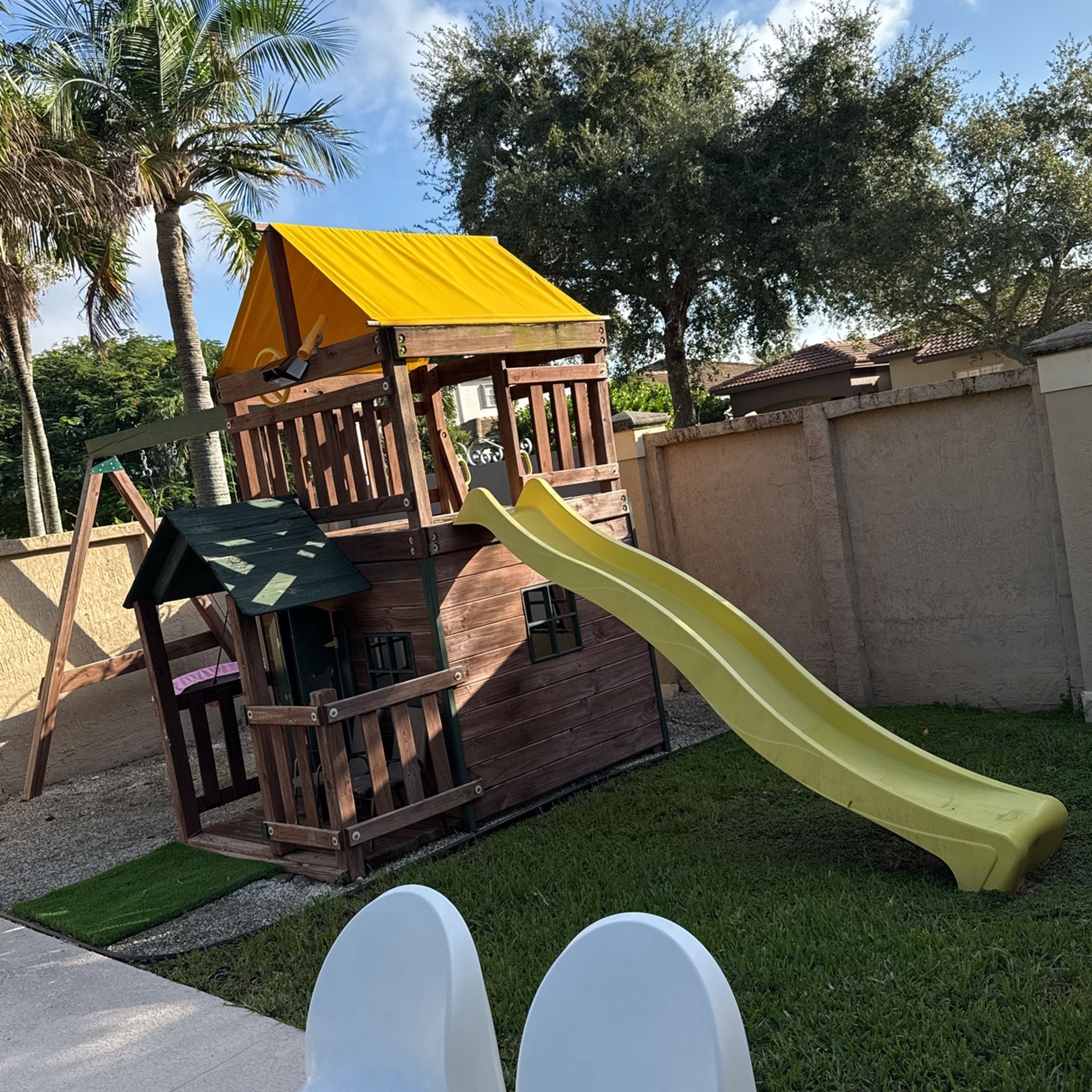 Play House Set Kids Swings Slide