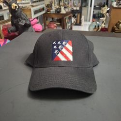 "The National Museum Of World War II Aviation Colorado Springs " Adjustable Hat By Otto Cap 100% Cotton W/Embroidered Stylized American Flag