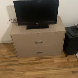 Tv And filing Cabinet 