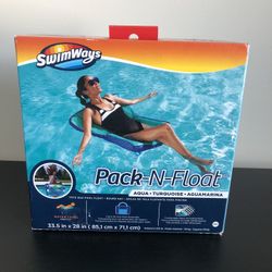 New!!SwimWays Pack-N-Float 2-in-1 Pool Chair and Tote Bag