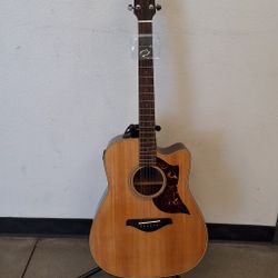Yamaha A1M Acoustic - Electric Guitar with Capo and Picks