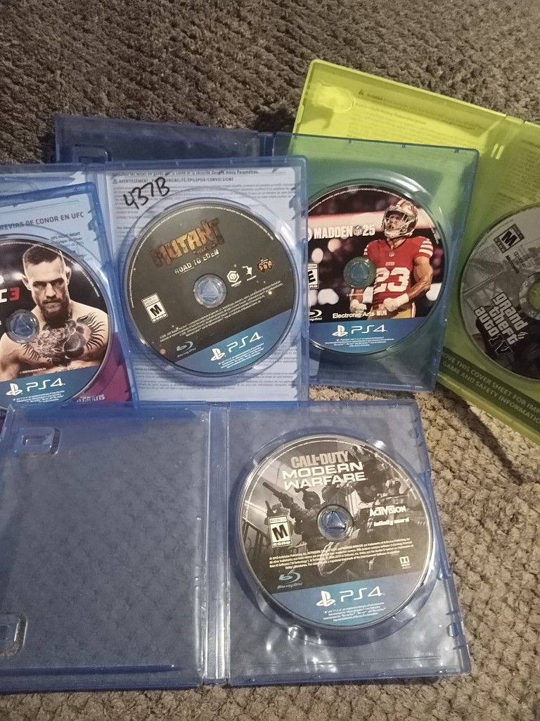 5 Games Ps4 Games And GTA 4 Xbox 360