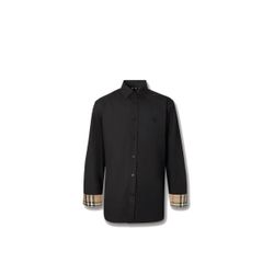 Burberry Slim Fit Monogram Motif Stretch Cotton Poplin Shirt