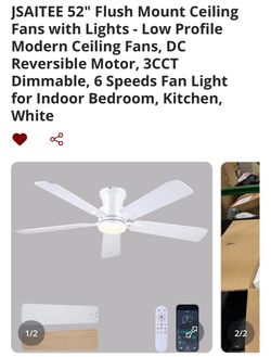 White ceiling fan