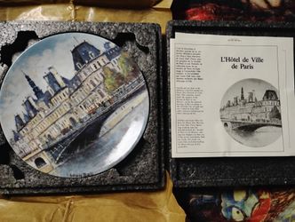 L Hotel Deville De Paris Vintage Plate