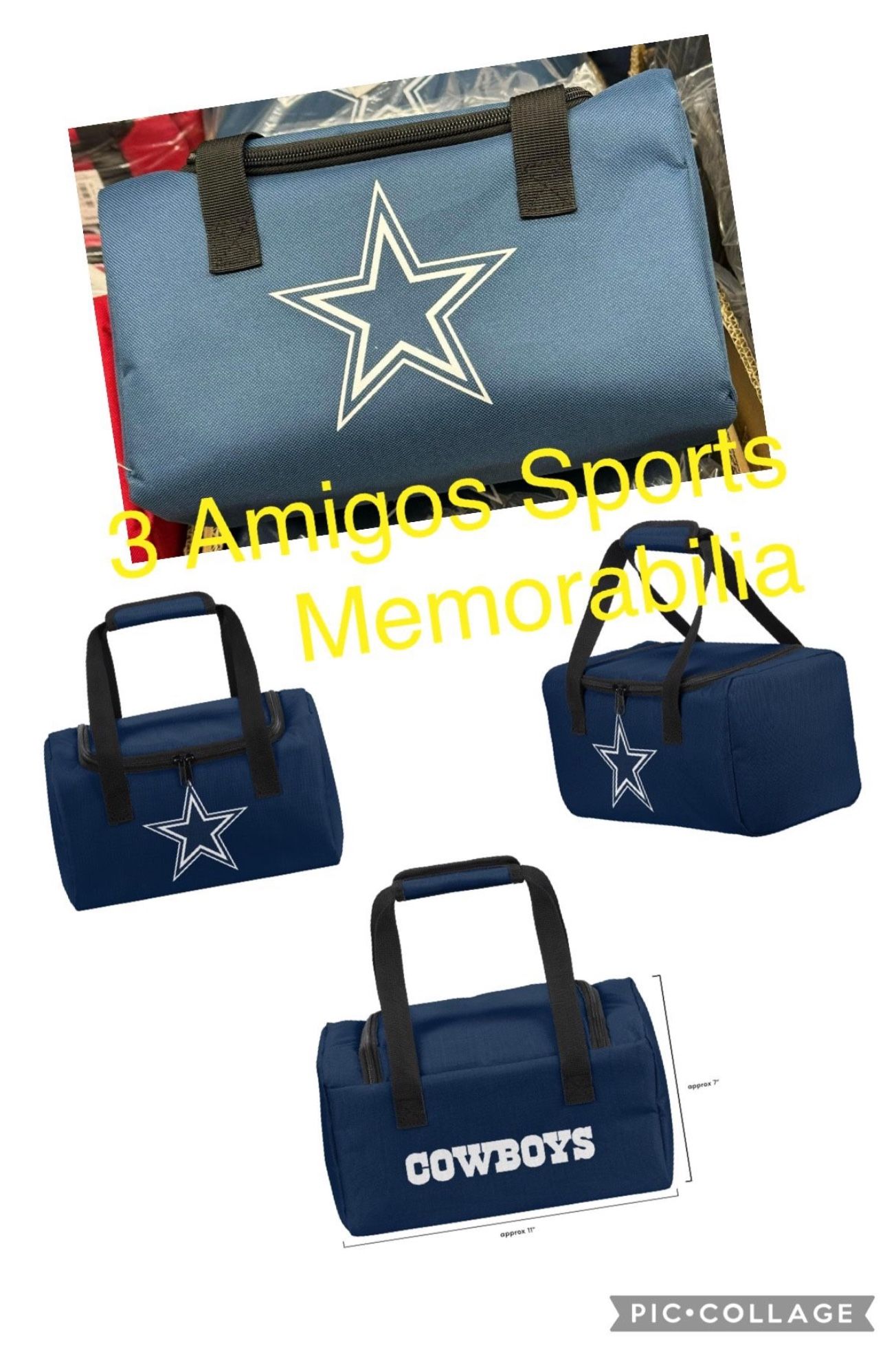 New Dallas Cowboys Insulated Lunch Box Cooler Duffel Bag